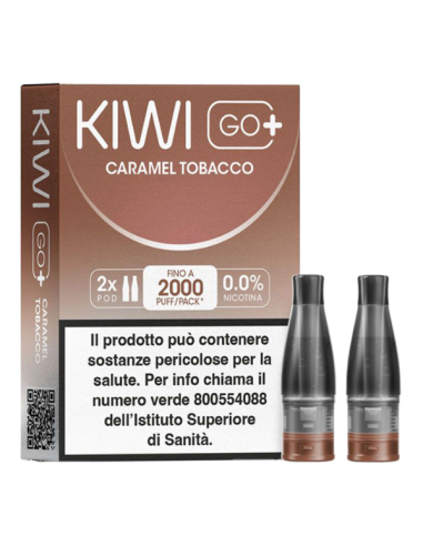 KIWI GO + POD - CARAMEL TOBACCO 0 MG/ML