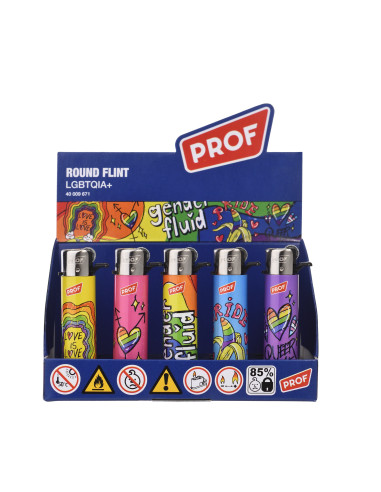 POLYFLAME PROF LGBTQIA+ ROUND FLINT DL-25