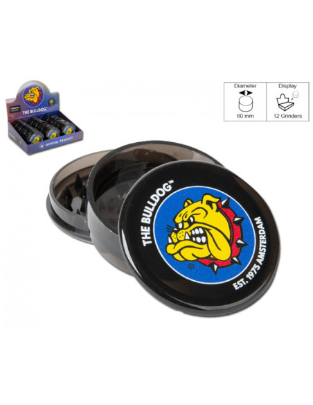 THE BULLDOG GRINDER PLAST. TRASP. BLACK